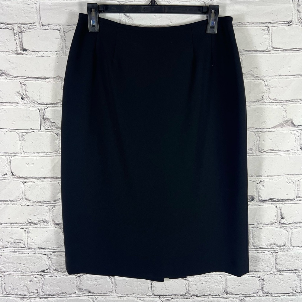 Le Suit Classic Black Knee-Length Pencil Skirt Size 6 (E15)